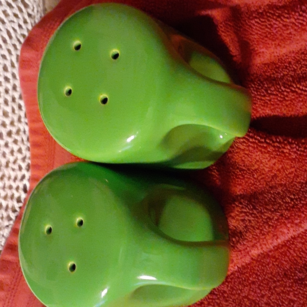 Large Fitz and Floyd salt and pepper shakers